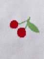 Baby Girl Cherry Pattern Knit Jumpsuit & Hat