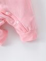 Newborn Baby Boys' Elephant Printed Short Sleeve Jumpsuit