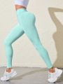SHEIN Yoga Trendy Ladies' Solid Color Sports Leggings