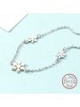 One Snowflake Shaped Delicate Silver Chain Bracelet, A Fashionable Accessory For Women, Designer Style