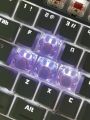 4pcs Cute Purple Anti-scratch Transparent Abs Cat's Paw Keycaps For Mechanical Keyboard Decoration