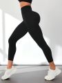 Yoga Basic Cropped Pants Seamless High Waist Abdominal And Hip Lifting Movement
