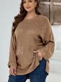 EMERY ROSE Plus Size Women's Long Sleeve Loose Sweater