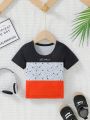 Baby Boys' Color Block Letter Printed Top