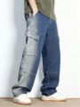 ROMWE Street Life Men's Tough Side Pocket Denim Trousers