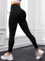 SHEIN Yoga Basic Pocket Patchwork Pleated Sport Yoga Leggings
