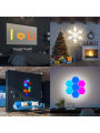 10pcs Hexagonal Lights, With Remote Control, Voice Control Lights, Smart DIY Hexagonal Wall Lights, Intelligent Application Control, ABS Material +PC Material, Double Control Hexagonal LED Lamp Wall Panel, Usb Power Supply, For Bedroom, Esports Room