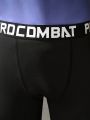 Boys' Elastic Waistband Comfortable Breathable & Moisture Wicking Sports Pants With Letter Details