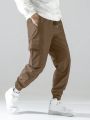 Extended Sizes Plus Size Men's Cargo Elastic Cuffed Pants