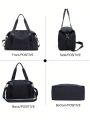 1pc Travel Duffle Bag Large Capacity Hand Luggage Bag For Women And Men With Retractable Handle
