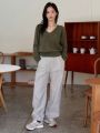Dazy-Less Women's Solid Textured Long Pants