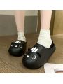 Women's Waterproof Fashion Slippers With Back Strap, Autumn/winter, Cute And Warm For Indoors