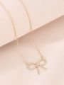 Classy And Versatile Bowknot Pendant Necklace