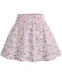 Teen Girls' Fashionable Printed Midi Skirt