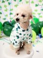 PETSIN 1pc St. Patrick's Day Lucky Clover Cute Printed Hoodie