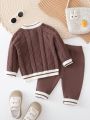 New Arrival Fall/winter Baby Boys' Contrast Knitted Sweater Set