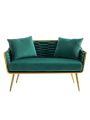Velvet Accent Chair Modern Upholstered Armsofa Tufted Sofa with Metal Frame, Single Leisure Sofa for Living Room Bedroom Office Balcony