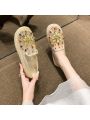 Women's Fisherman Shoes Breathable, Lightweight, And Stylish Net Flat Loafers With Hollow Peas Pattern And Slip-on Design