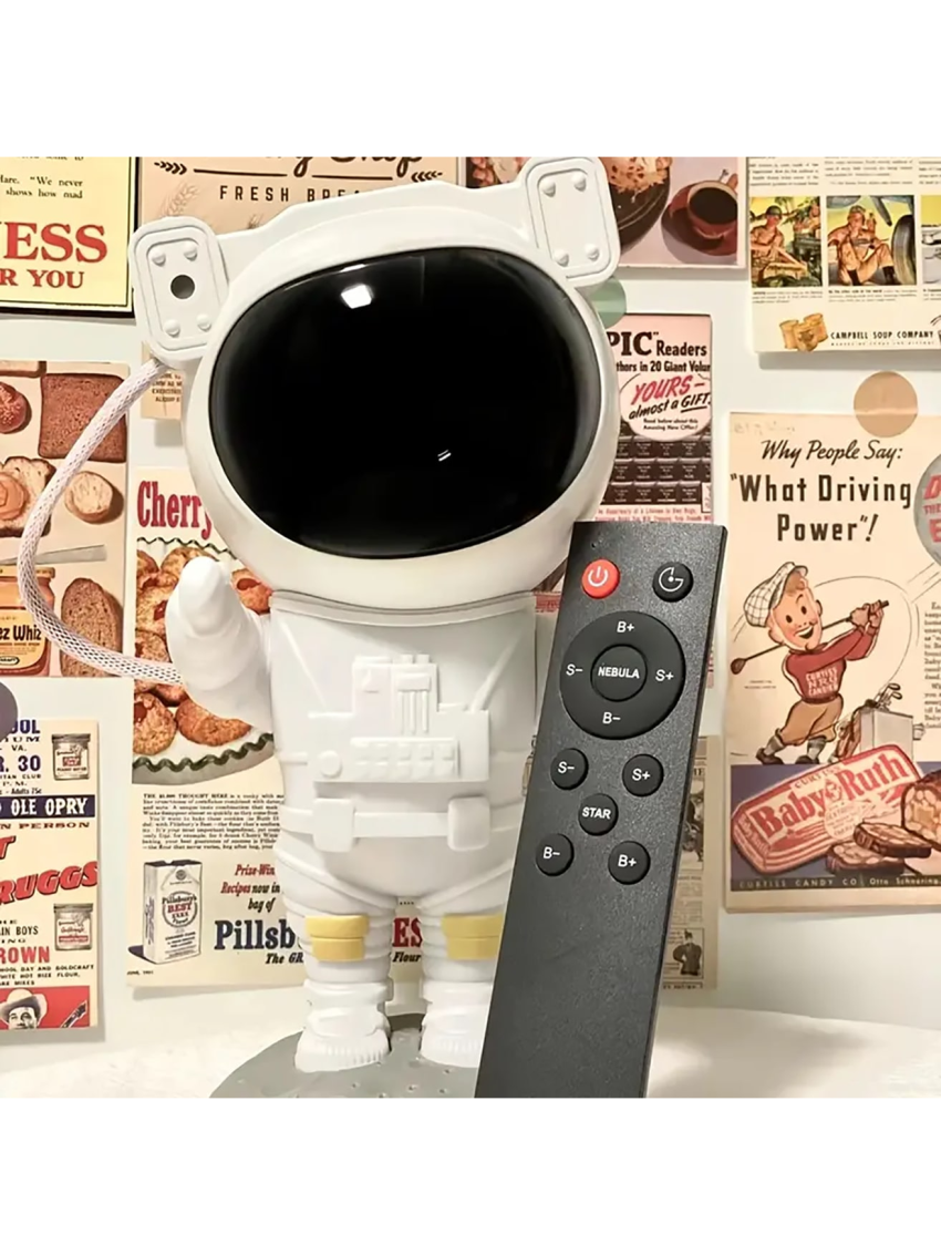 1pc Astronaut Star Projector Night Light Space Projector, Galaxy Starry Nebula Ceiling Projection Lamp with Timer, Remote and 360°Adjustable, Kids Adults Room Decor, for Bedroom, Game Room etc.