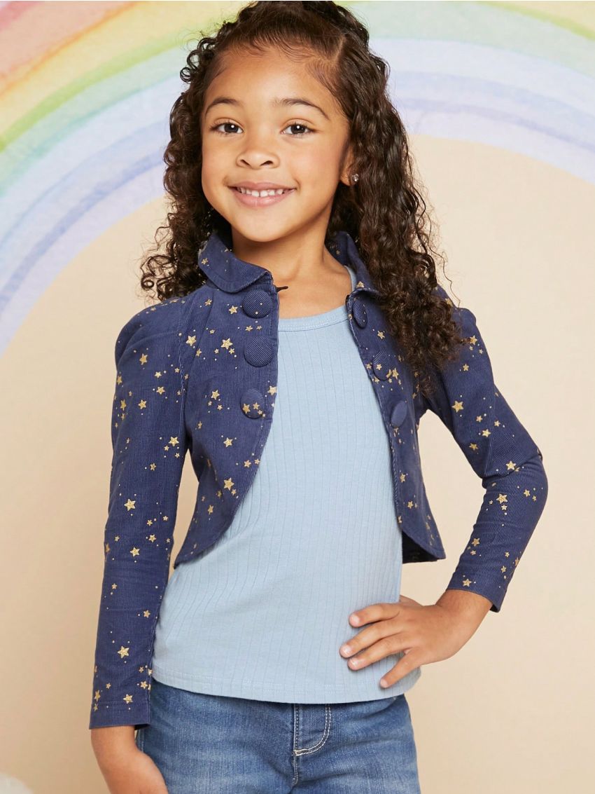 Girls' (little) Star Print Jacket