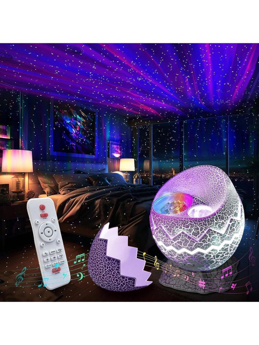 Rossetta Star Projector, Galaxy Projector LED Lights for Bedroom, Remote Control & White Noise Bluetooth Speaker, 4 Lighting Modes Night Light for Kids Room, Adults Home Theater, Party, Bedroom Decor