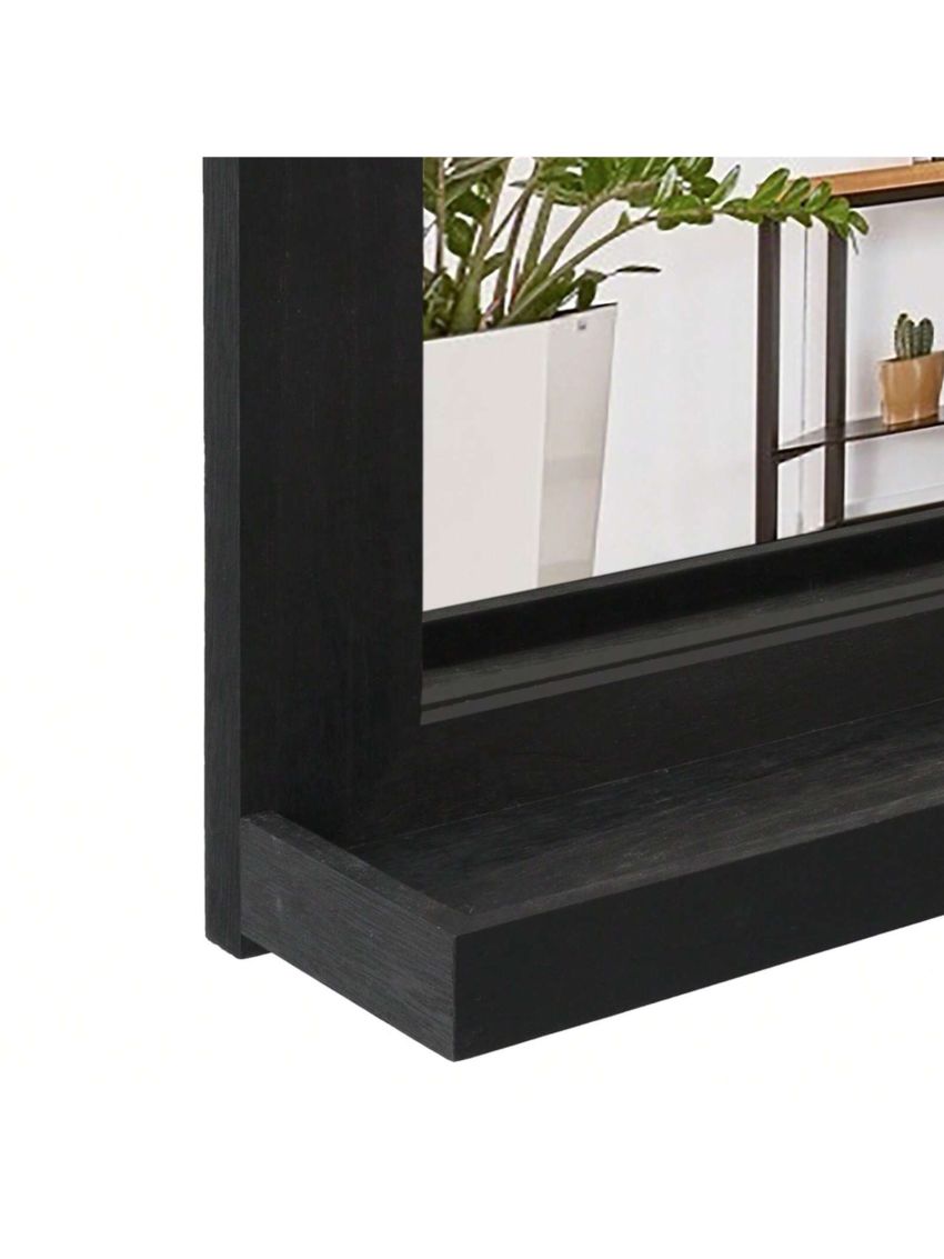 Wall Mirror with Shelf, 20 x 16 inch Farmhouse Decor Wall Mirror Hanging for Bathroom, Vanity, Bedroom, Entryway, Living Room