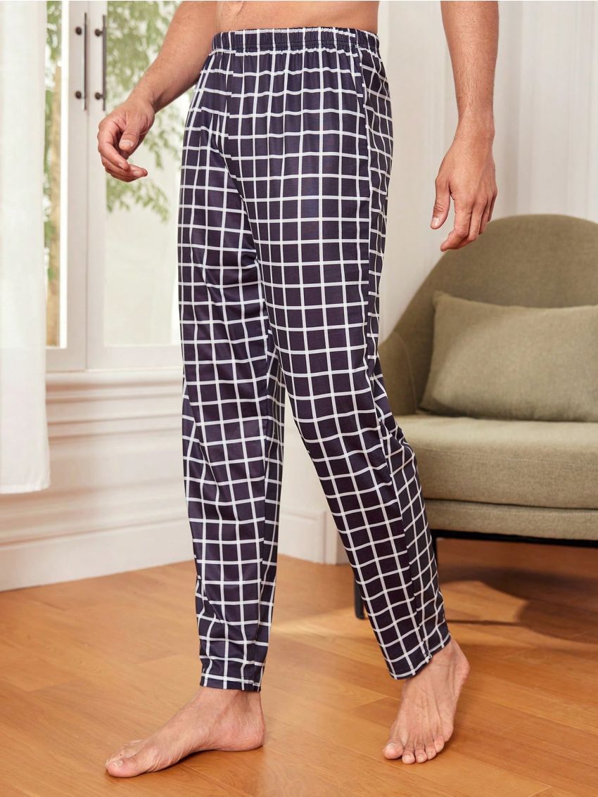 Men's Plaid Patterned Loungewear Pants