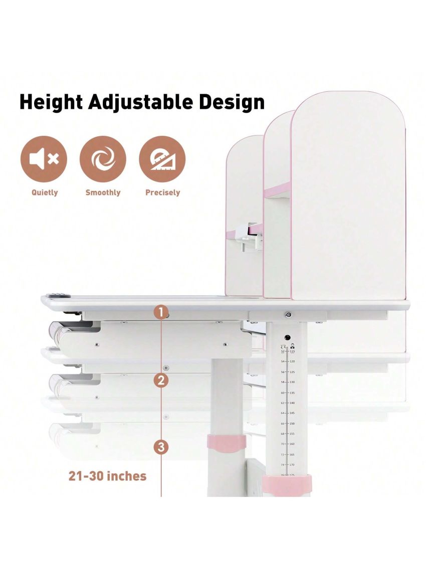 Adjustable Kids Desk with Hutch and Drawers, 40
