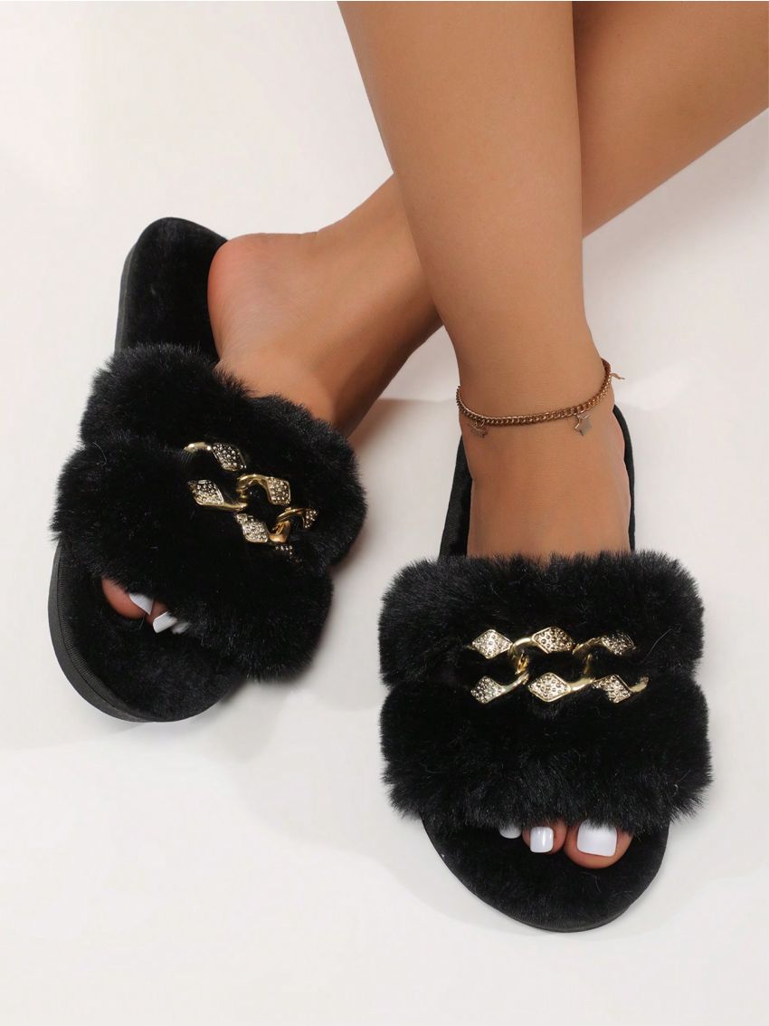 Women's Fashionable Versatile Comfortable Home Chain Slippers