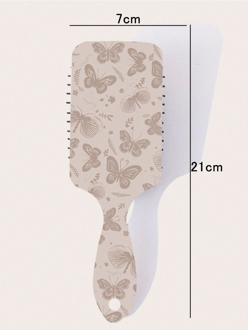 Acza Butterfly Printed Air Cushion Comb