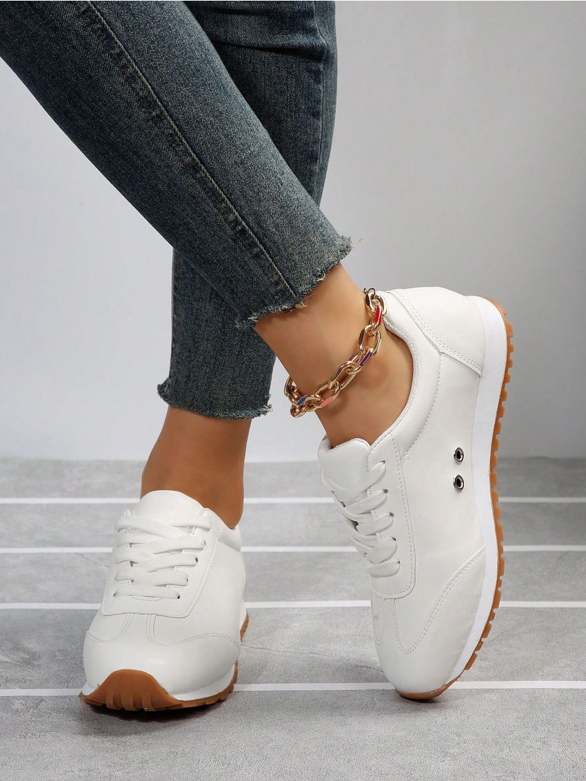 Styleloop Lace-up Front Apricot Women's Athletic Shoes