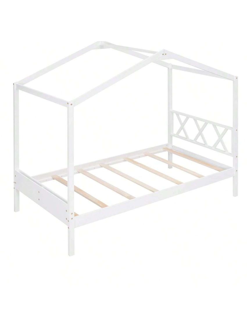 Merax Twin Size Wood House Bed with Storage Space