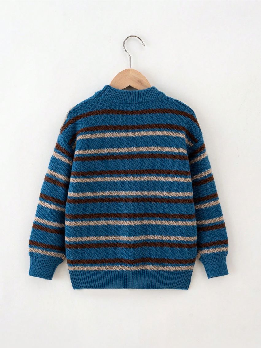 Boys' Striped Round Neck Sweater