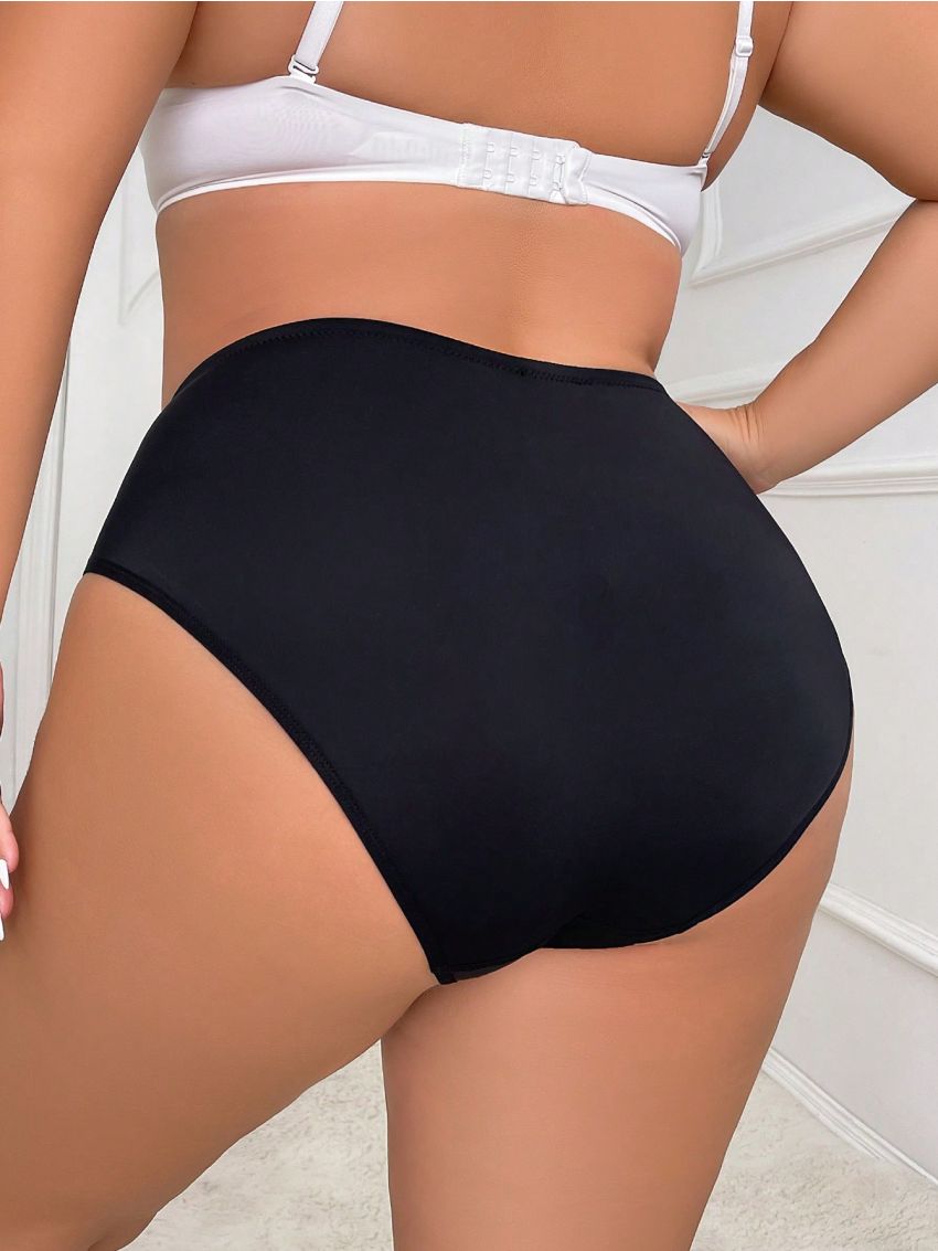 Plus Size Women'S Mesh Patchwork Panties