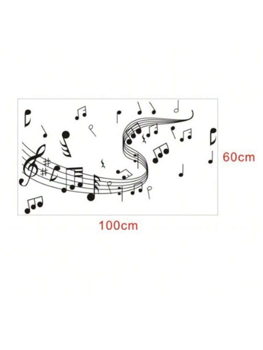 Music Note Carved Decorative Stickers, DIY Wall Stickers Home Wall Decoration Stickers, Removable Stickers, for Classroom Kids Music Studio Dance Room Bedroom Art Decor House