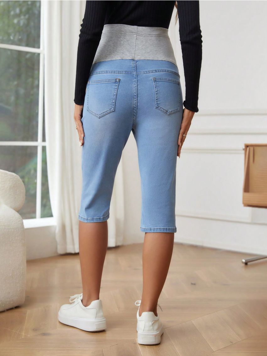 SHEIN Maternity Casual Denim Pants