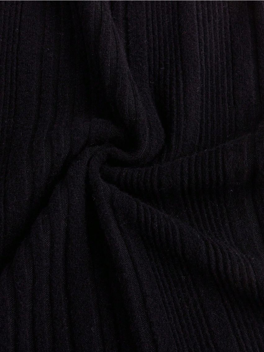 SHEIN Kids Nujoom Tween Girls Loose Knitted Wide Leg Multi-Piece Pants Trousers