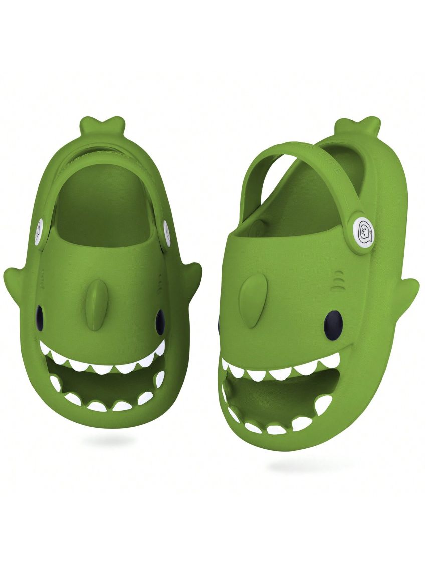 Kids Shark Slides Pillow Shower Slippers Quick Dry Sandals Boys Girls Comfy Cloud Slides Summer Non-Slip Thick Sole Beach Pool shoes