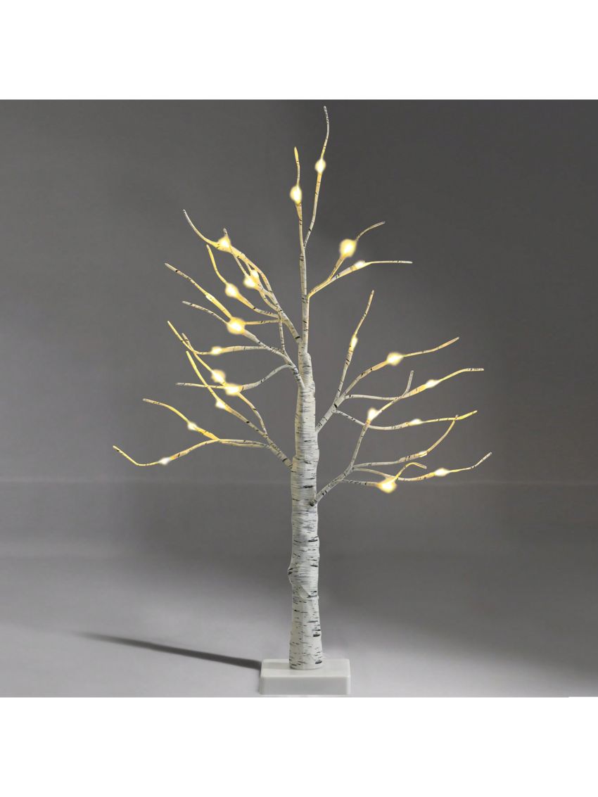 Costway 2ft Pre-lit White Twig Birch Tree Battery Powered for Christmas Holiday