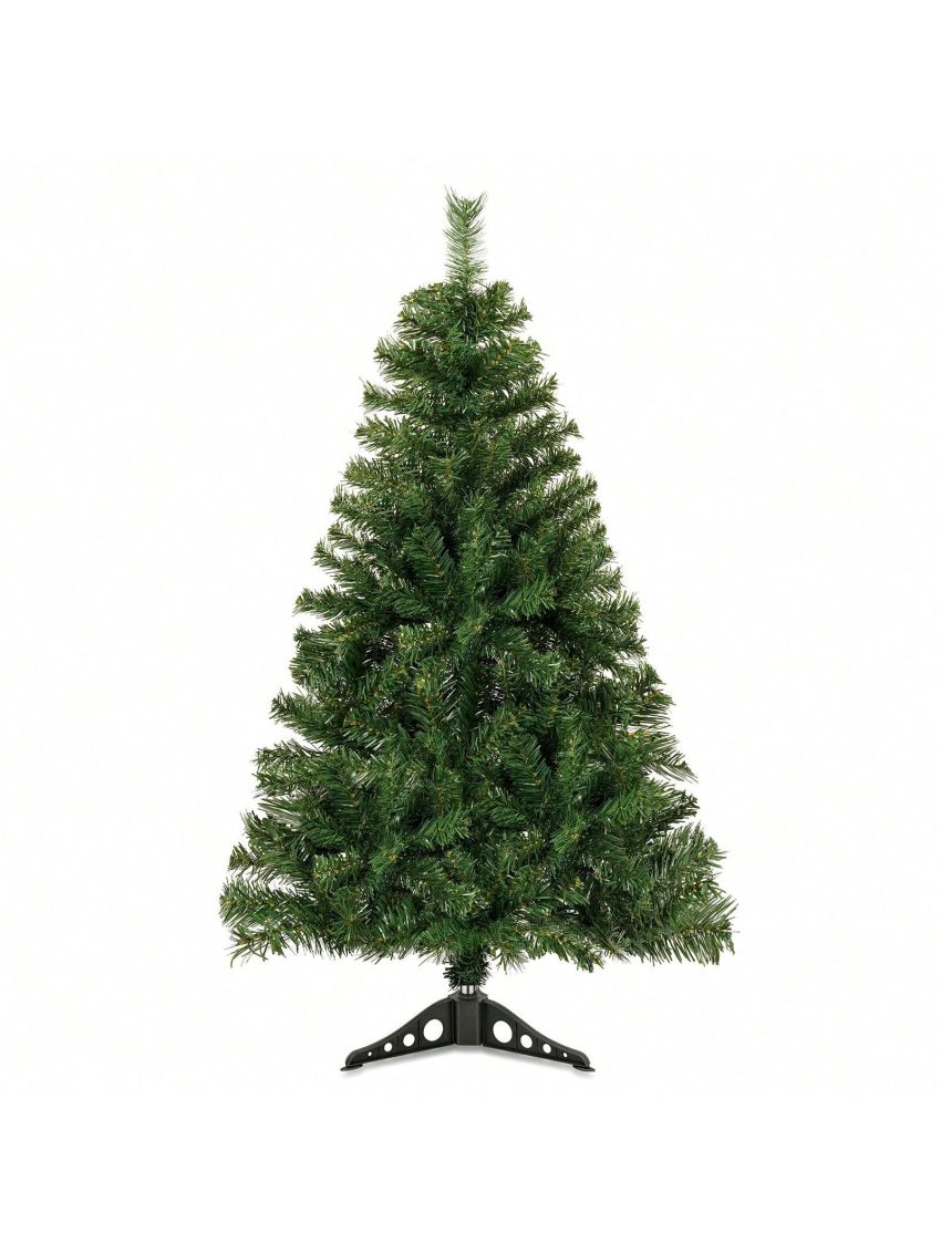 4FT Artificial Holiday Christmas Tree, Unlit Premium Hinged Spruce Holiday Xmas Tree, 250 Branch Tips & Metal Foldable Stand for Home, Office, Party Decoration