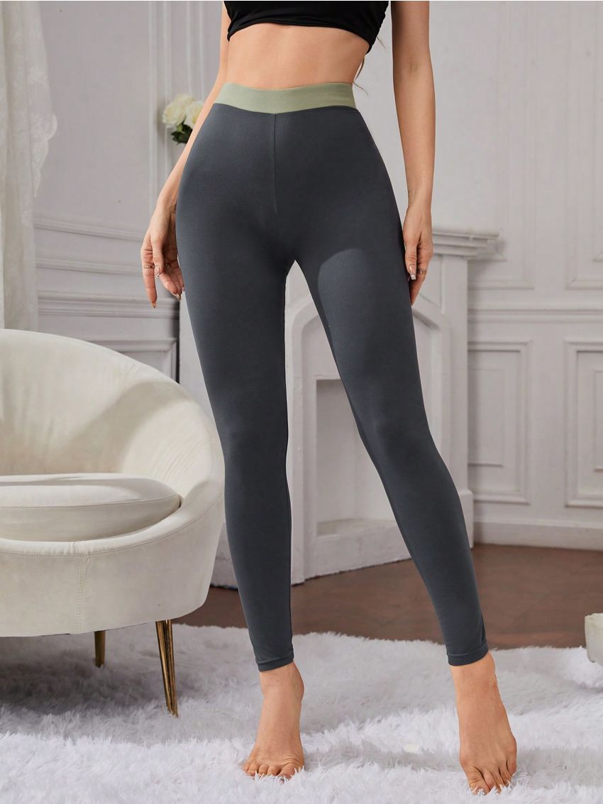 Contrast Trim Thermal Underwear Pants