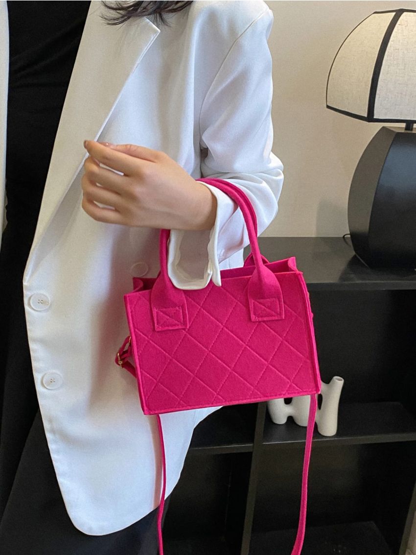 Neon Pink Square Bag