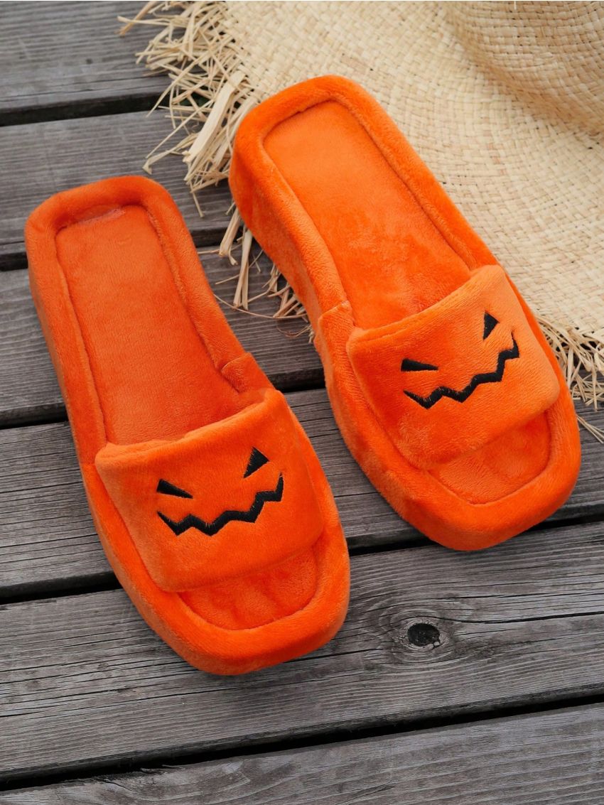 Fashionable Women's Platform Halloween Home Slippers, Outdoor Sliders