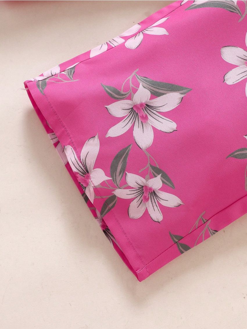 SHEIN Kids SUNSHNE Young Girl Floral Print Cami Jumpsuit