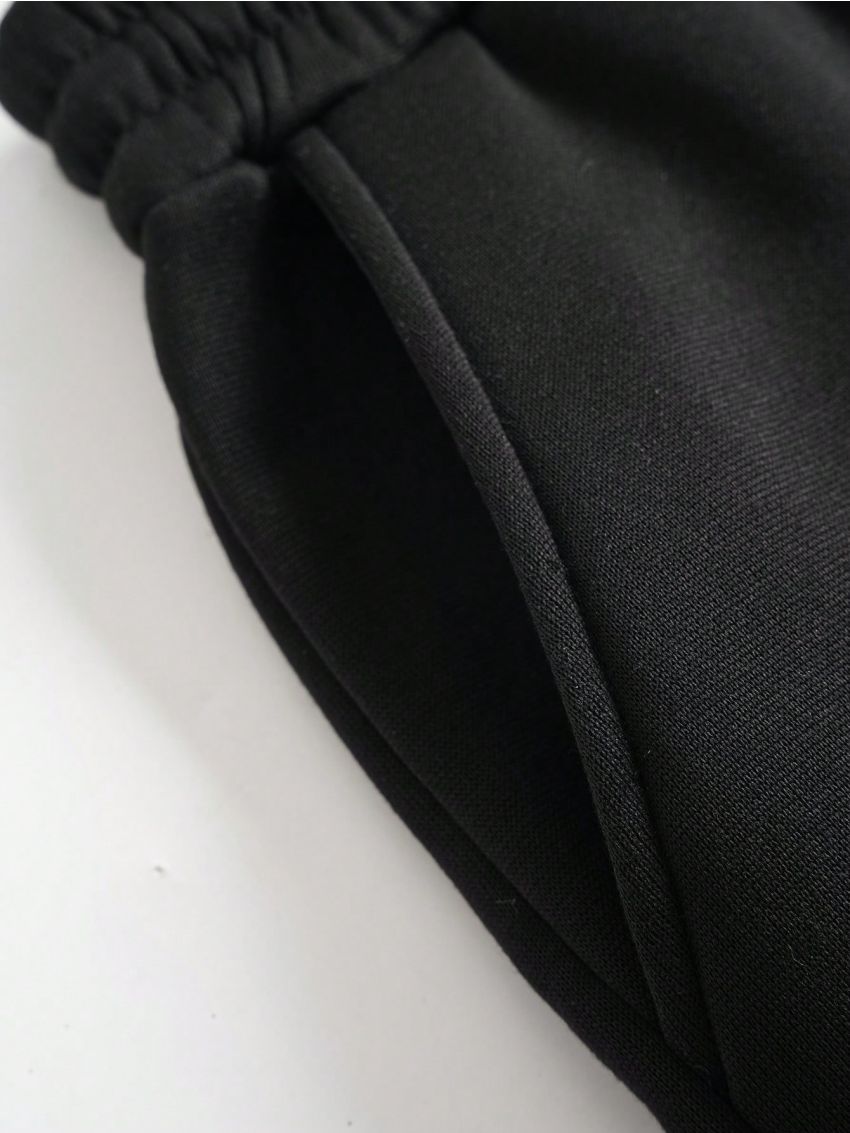 Men's Letter & Alien Pattern Drawstring Waist Shorts