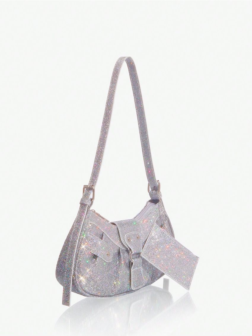 SHEIN ICON Set Of 2 Sparkling Shoulder Bags