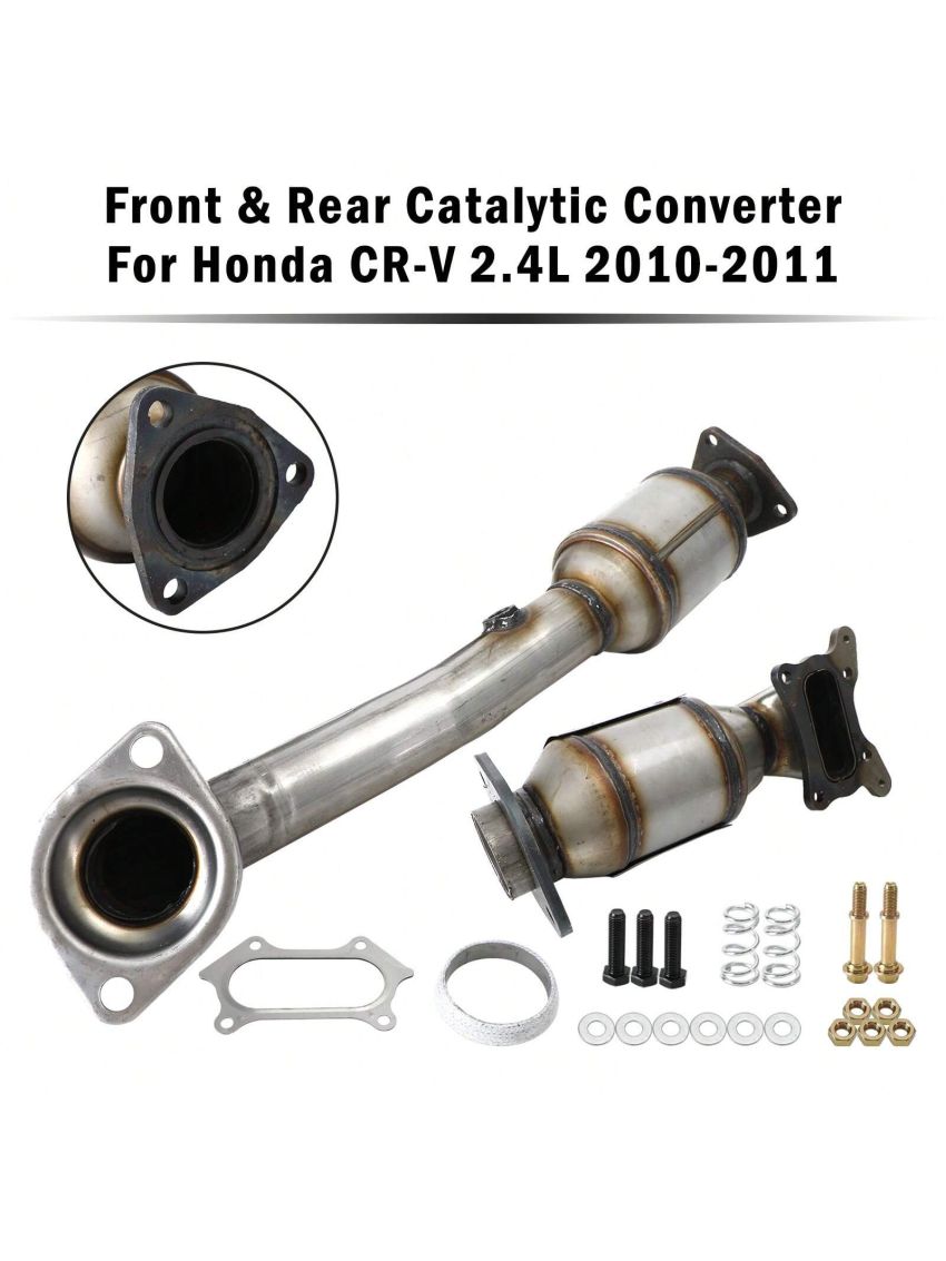 Front & Rear Catalytic Converter Fit For Honda CR-V 2.4L 2010-2011