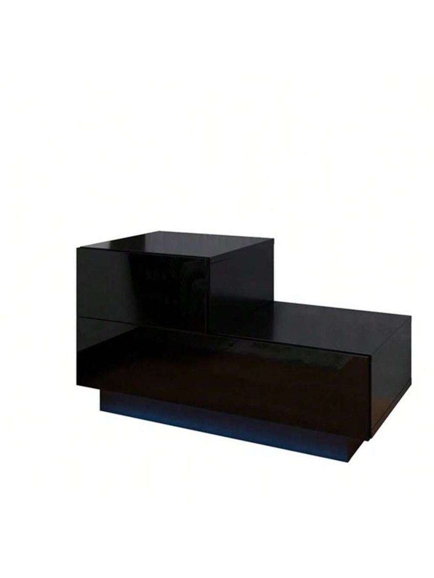 P2 Grade 15mm Led Nightstand 2 Drawer Bedside End Table Bedroom