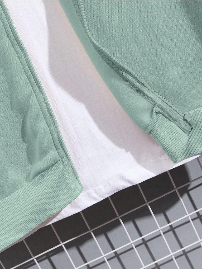 Men's Zip Fly Baseball Collar Sweatshirt