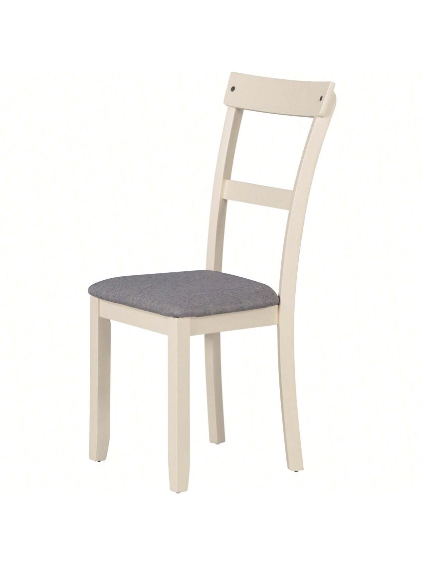 Nestfair 5-Piece Wooden Dining Set with Padded Chairs